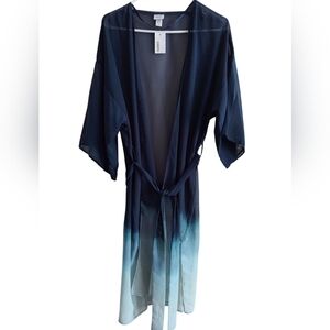Sonoma "Good For Life* Blue Ombred  Wrap Robe *NWT*
